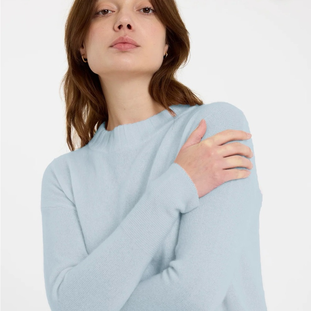 BRODIE PEARL CASHMERE CREW NECK JUMPER XS